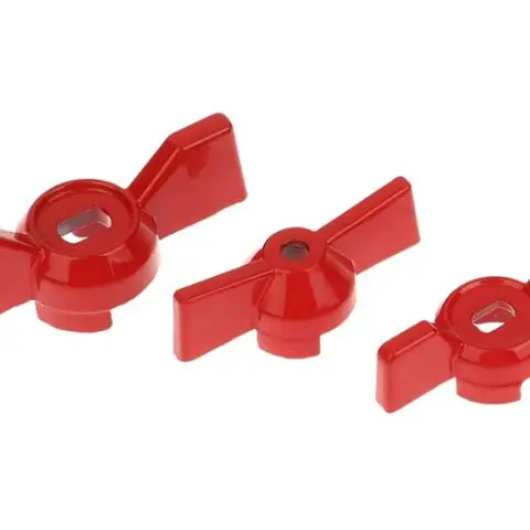 2Pcs Wrench Red Butterfly Handle Aluminum Handle Valve Handle Ball Valve Handle Accessories