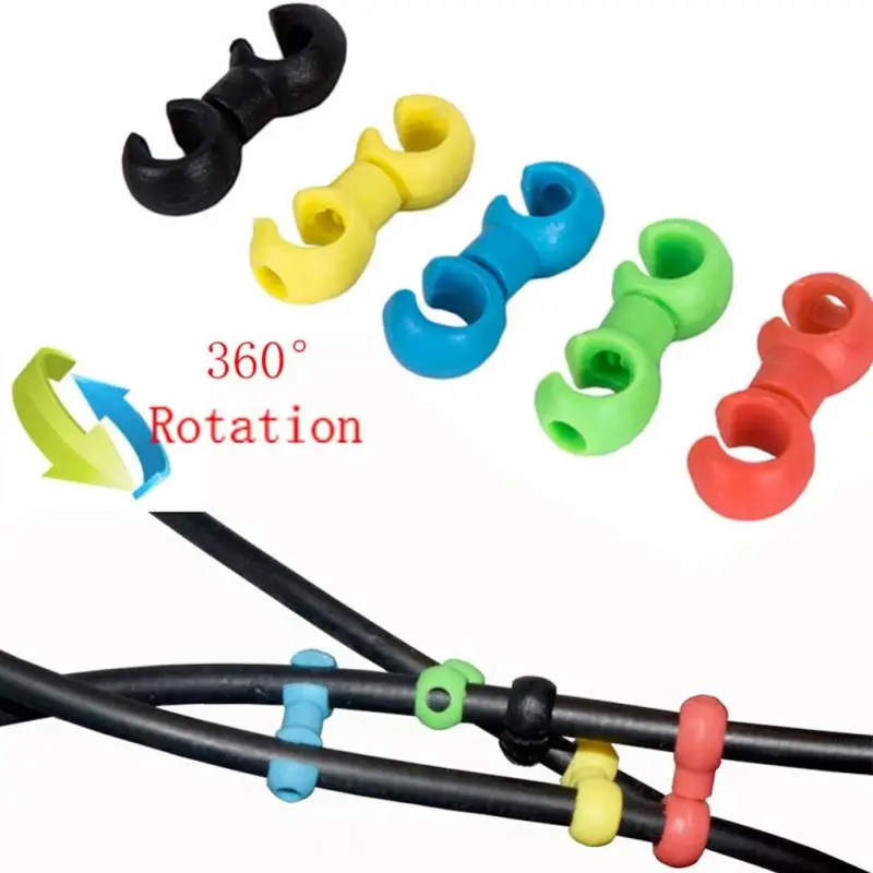 10PCS S Shaped Bicycle Brake Lines Hose Hook Clips Bike Cross Cable Tidy Ties Holder Guid Hose Buckle Clip Bike Accessories