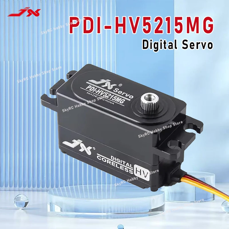 JX Servo PDI-HV5215MG profil bas 8.4V 15kg numérique sans noyau engrenage métallique Servo pour 1/8 1/10 RC voiture bateau Robot