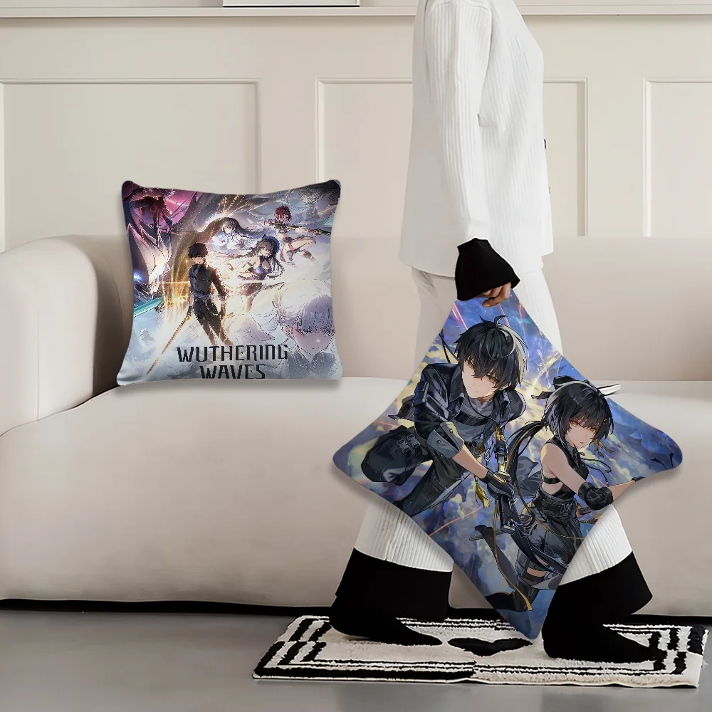 Game Wuthering Waves Decoration Room Home Sofa living Office Car Nordic Simplicity Pillow Cover