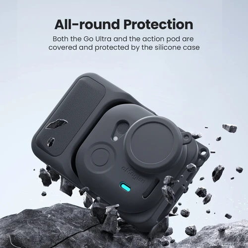 Imagen 2 del producto Funda de silicona para Insta360 GO Ultra, cubierta protectora para cámara de acción Insta 360 Ultra con accesorios de película protectora de lente