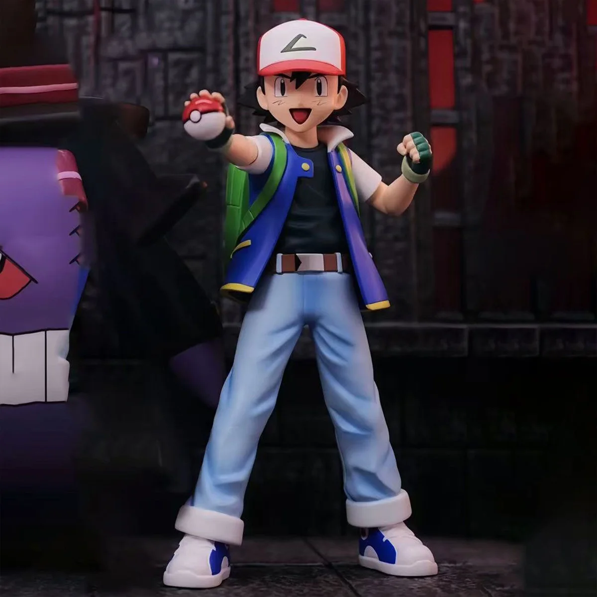 

13cm Anime Pokemen Ash Ketchum Figure Pokemen Action Figures Pvc Collection Model Toys Gifts
