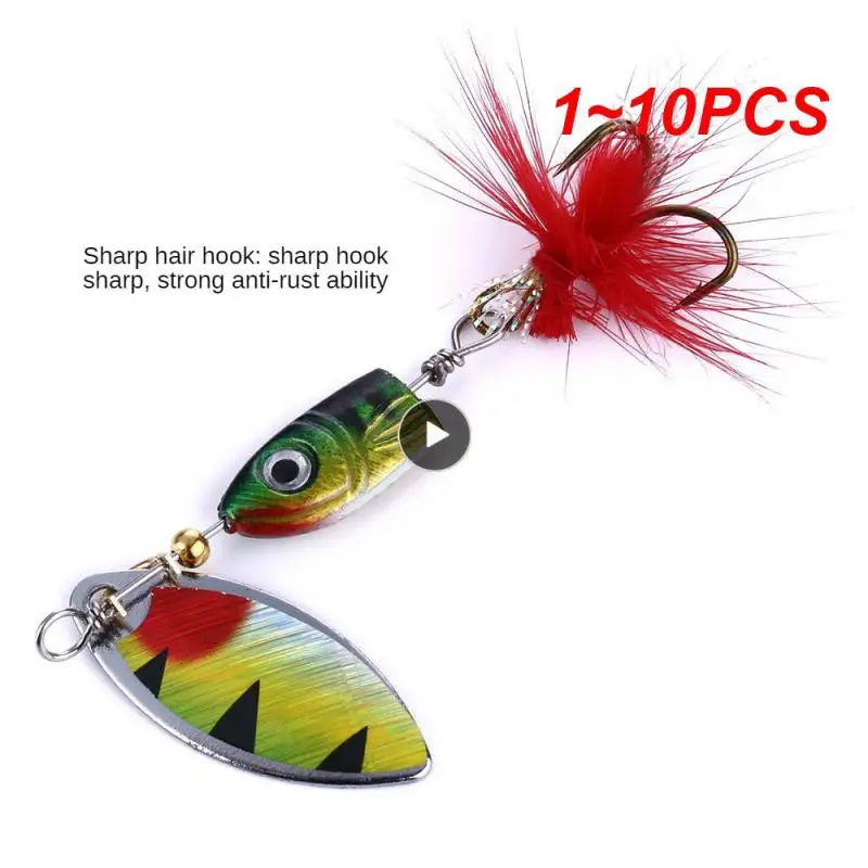 

1~10PCS Bionic Hard Baits Artificial Fishing Lures With Sharp Hook Swimbait Fishing Spoon Spinner Fishing Tackle Vib Spoonbait