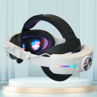 RGB Head Strap for Meta Quest 3 Adjustable Comfortable Design with 8000mAh Built In Rechargeable Battery