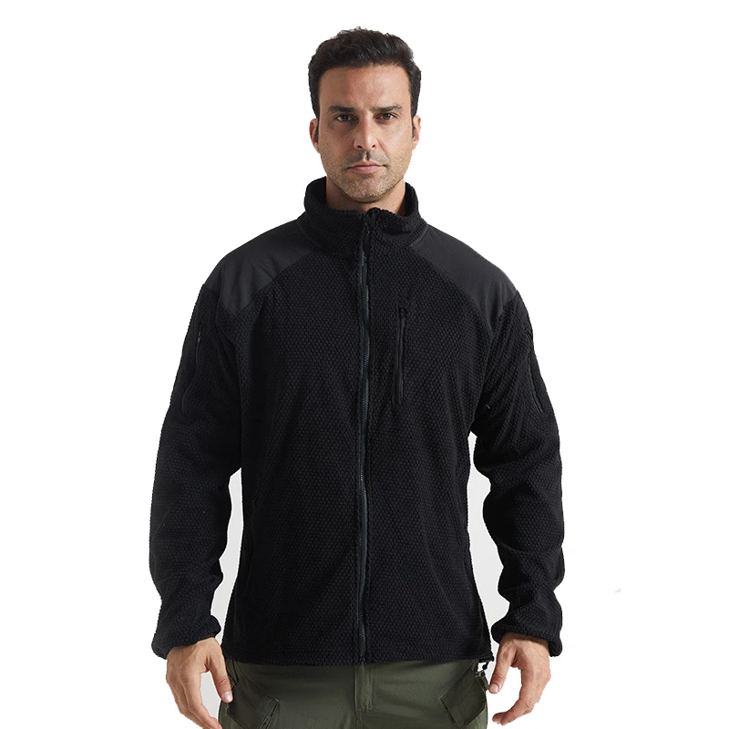 

Autumn Winter Men's Polar Fleece Warm Jackets Men Retro Stand Collar Army Tactical Coats Men Climbing Windbreaker Sweatshirts