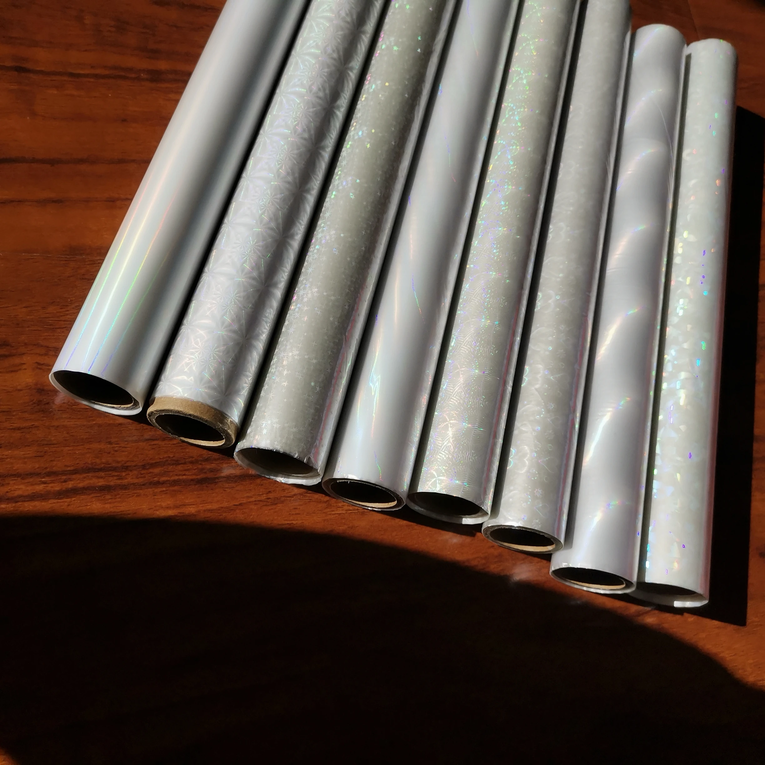 32cmW 120ML Transparent film Hot Stamping Paper Rainbow Light Pillar Star Hot Foil Paper for Plastic Paper PP Film Material