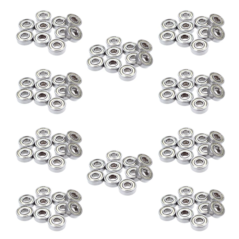 100 Pcs. Ball Bearings Miniature Deep Groove Ball Bearings 608 ZZ 8 X 22 X 7Mm Bearing Steel