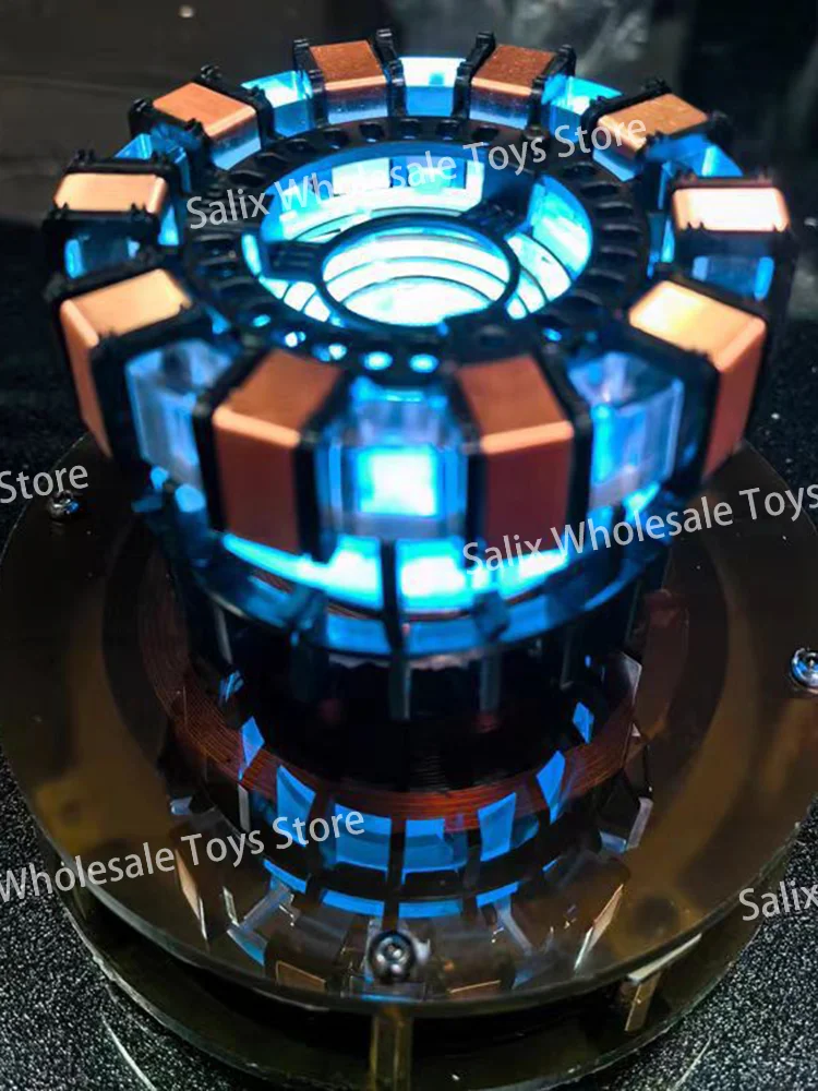 Iron Man Metal Maglev MK2 MK1 Model Toys 1.0 2.0 Chest Lamp Super Hero 1:1 Arc Reactor Light Arc Desktop Decoration Customized