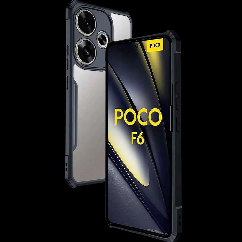 PocoF6 Case Transparent Acrylic PC+TPU Shell For Xiaomi Poco F6 F 6 6FLittle F6 6.67 inches TPU Soft Frame Protect Cover Fundas