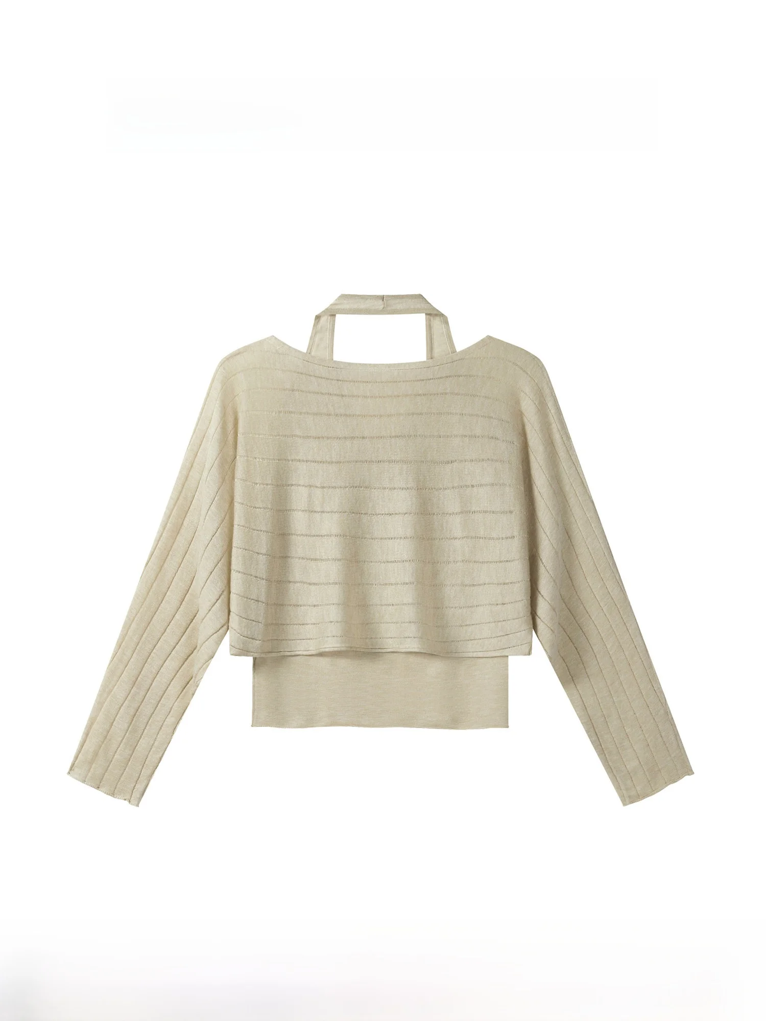 

Модный полосатый трикотажный пуловер для женщин: дышащий, повседневный, свободного кроя, осенний сезон