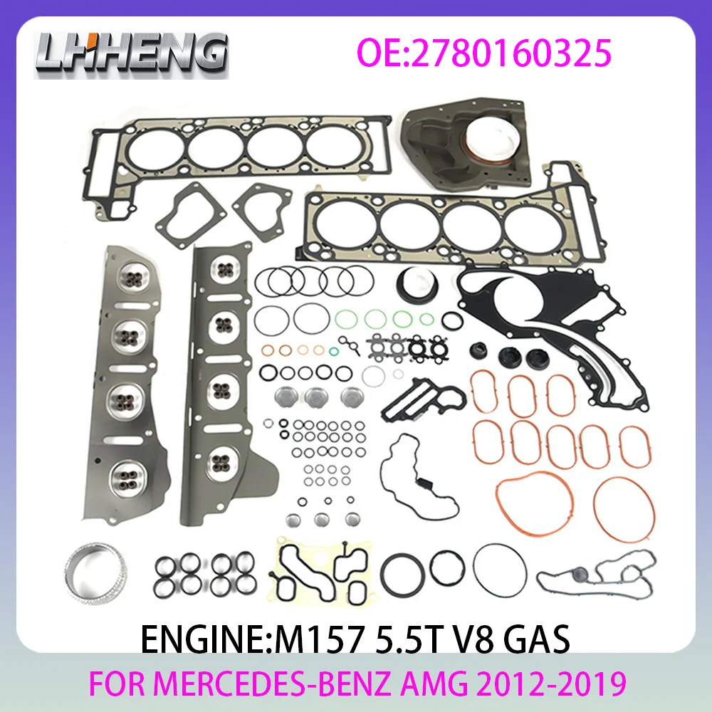 

Полный ремонтный комплект прокладок двигателя для MERCEDES-BENZ AMG G63 S63 C218 X218 W212 W463 X166 5.5L 5.5 L T V8 GAS 10-19 2780160325 M157