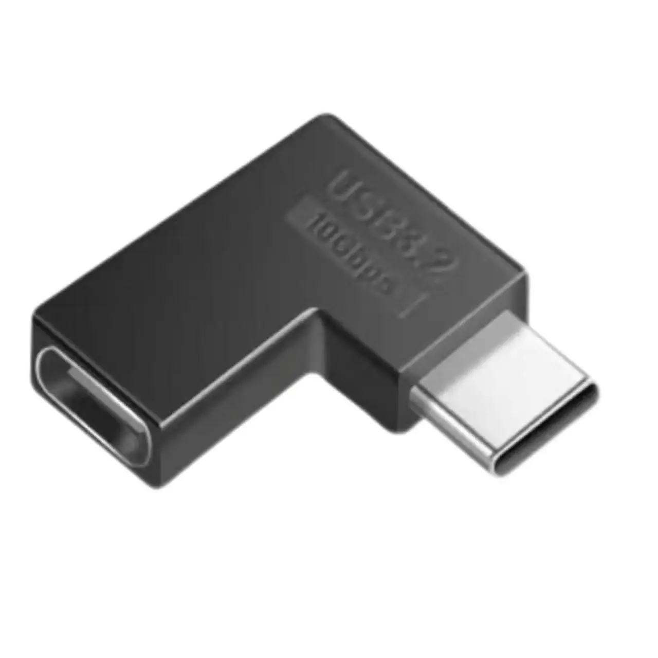 90 Degree Right Angle USB‑C Male to USB‑C Female Adapter USB3.2 10Gbps Data Transfer PD Charging Elbow Connector