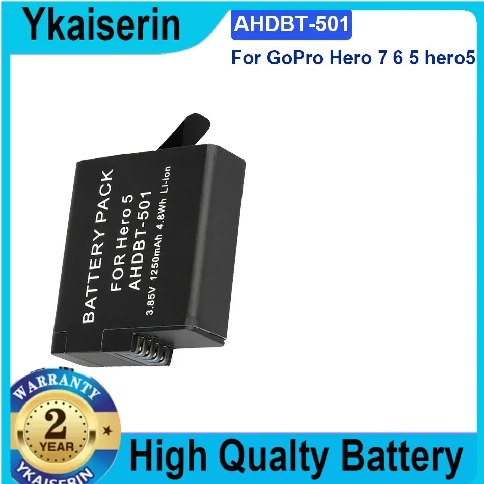 1250mAh Replacement Battery AHDBT-501 for GoPro Hero 7 6 5 Hero5 Portable Batteries Warranty + Track Code