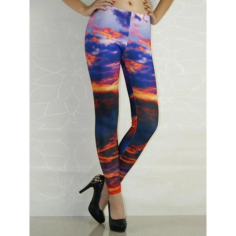 WONDER PRETTY Halloween 12% Spandex 3D Digital Print Woman Sexy Stretch Pant Slim High Waist Legging