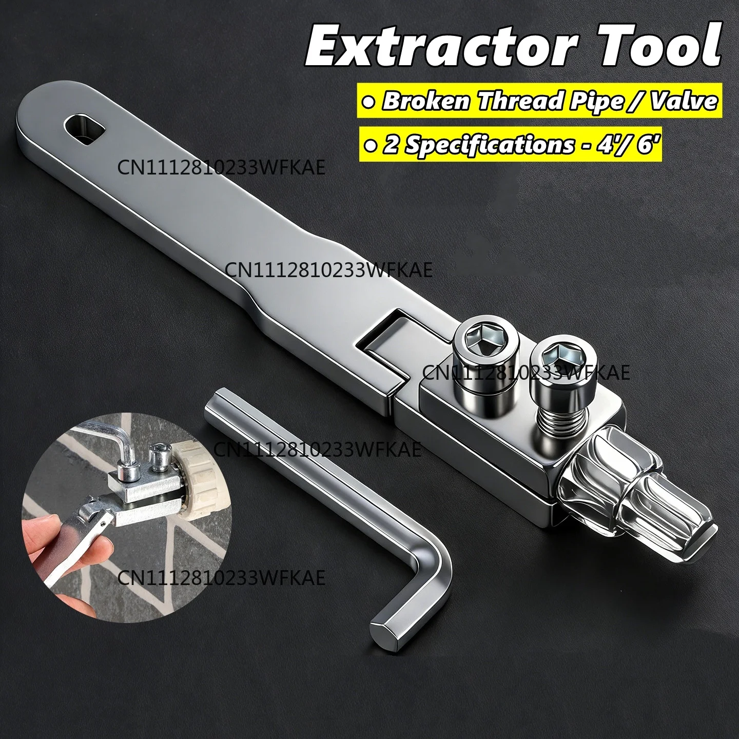 Broken Pipe Extractor Tool 3/4 Inch Carbon Steel Easy Out Broken Screw Plumbing Tool For Bathroom Repair Basement Laundry Room