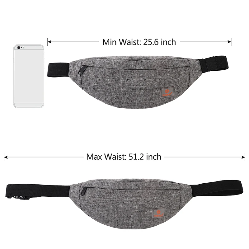 TINYAT New Women Casual Waist Pack Bag Brand Canvas Shoulder Fanny Packs Women Belt Bag Pouch For Money Phone Black Bum Hip Bag