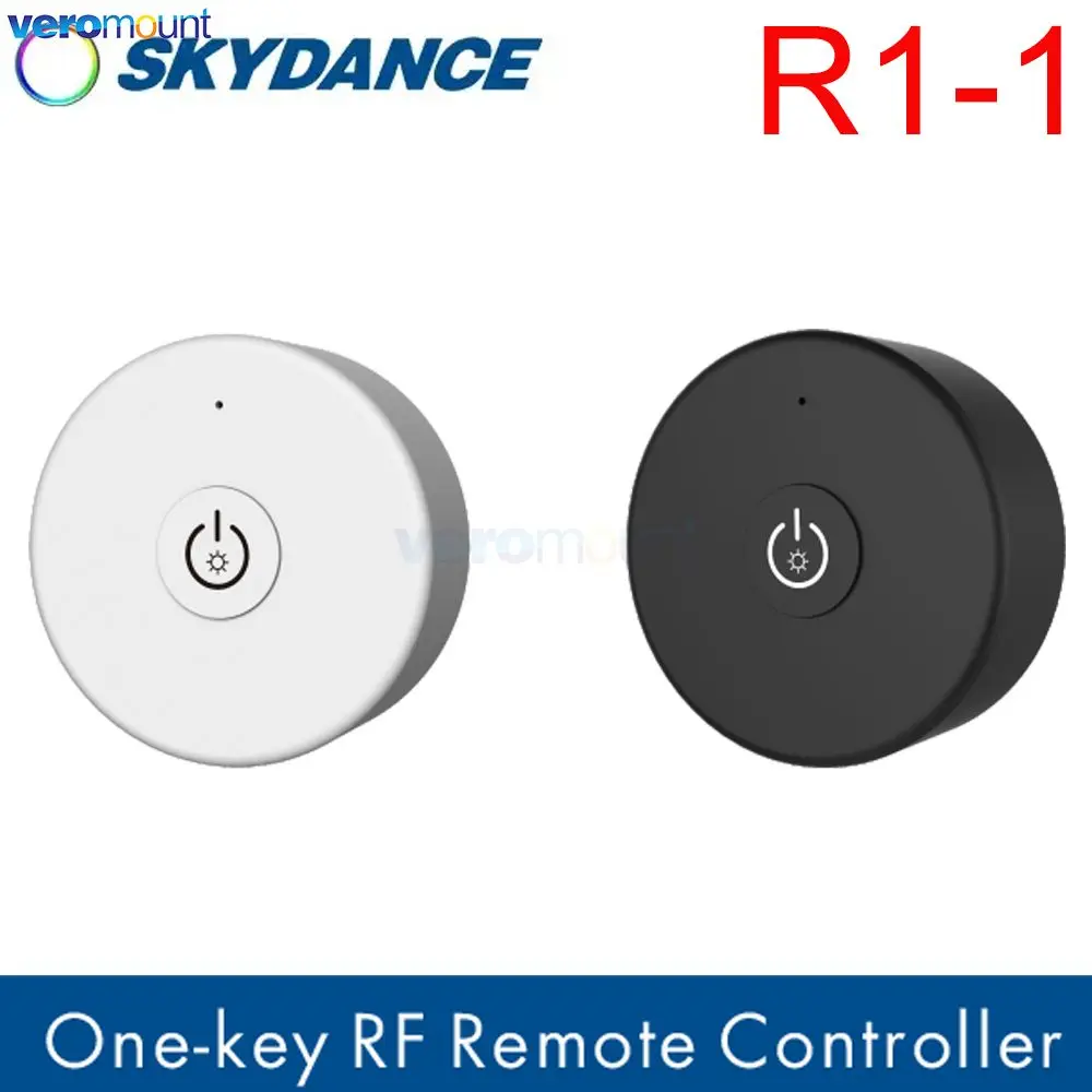 Skydance R1-1 One Key RF Remote Controller 2.4G Brightness Portable Dimmer Magnet Stuck Fix for Single Color LED Strip Tape