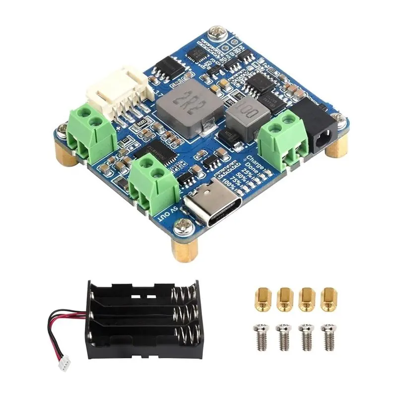 ABDJ-Supports 6V-24V Solar Panel And Type-C Power Adapter, Solar Charge Controller USB, Solar Power Manager Module(D)