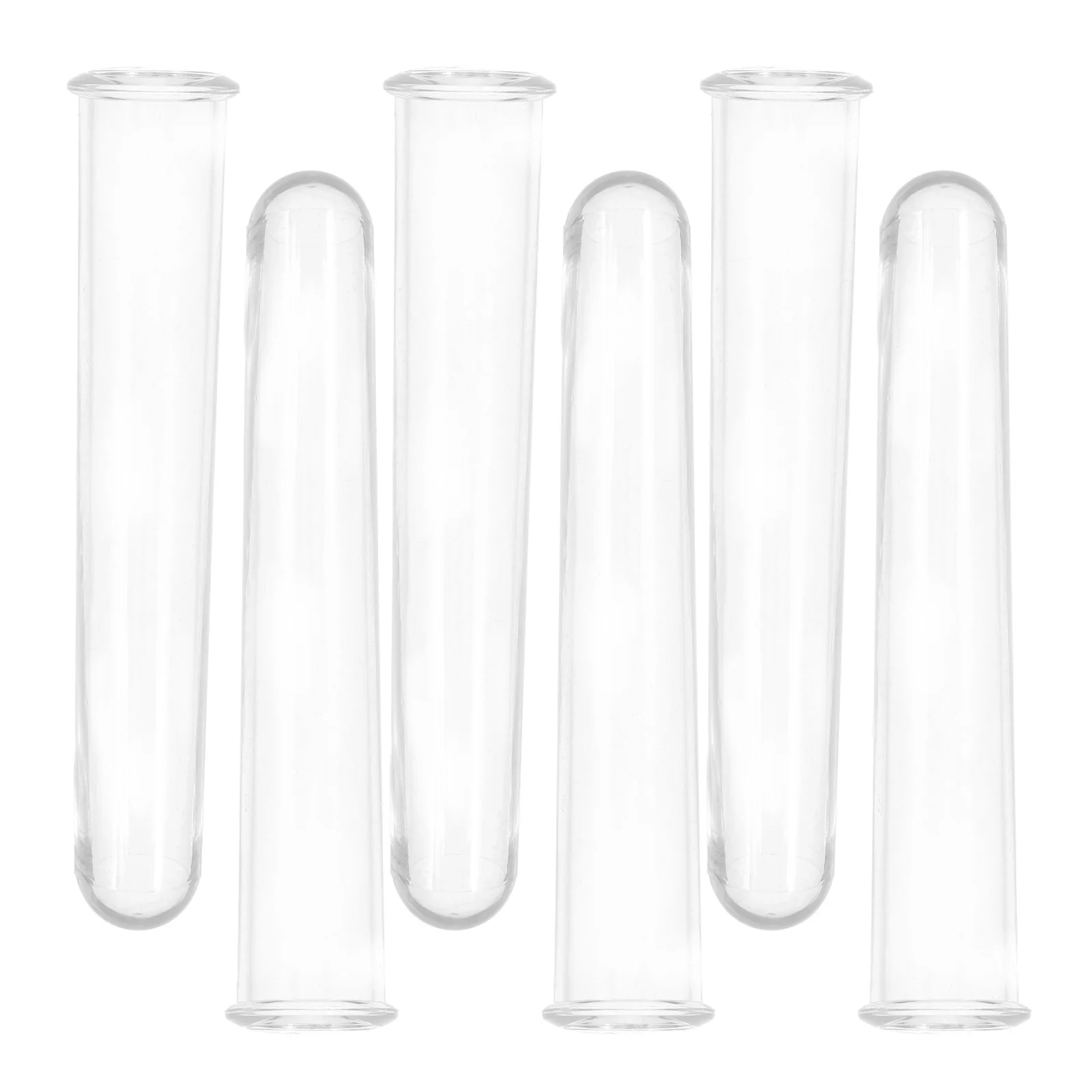 

6pcs Hydroponic Vase Test Tube Clear Flower Tubes Desktop Plant Decor Propagation Vase Easy Clean Transparent Material