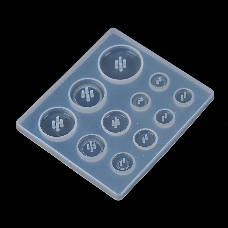 (.) DIY Silicone Pendant Mold Making Jewelry For Resin Necklace Button Mould Craft