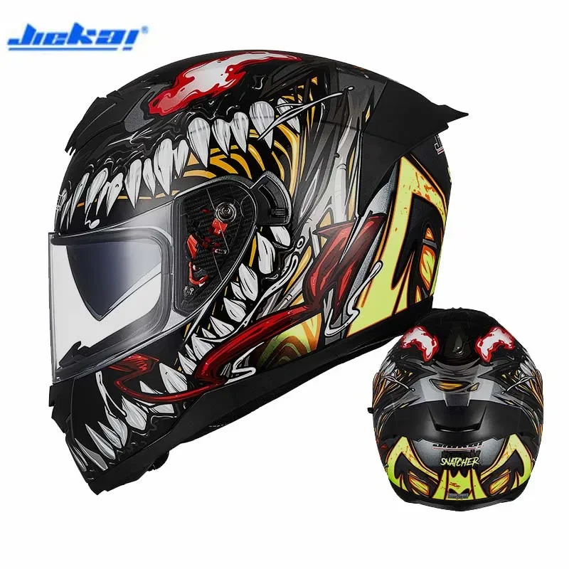 Double Visor Full Face Motorcycle Helmet for Men & Women  Motorcross Motorbike Equipment  Knight Protection NEW M  L XL XXL