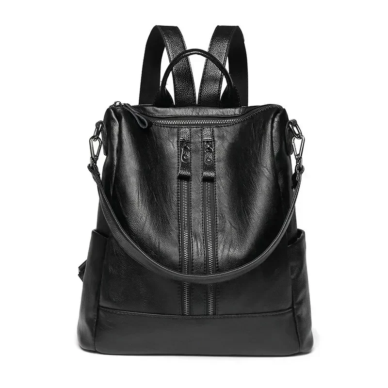Leather Backpack Female Travel Bag Wild Large Women Fashion Bag Leather Waterproof Anti theft Shoulder Bags Handbags Ladies