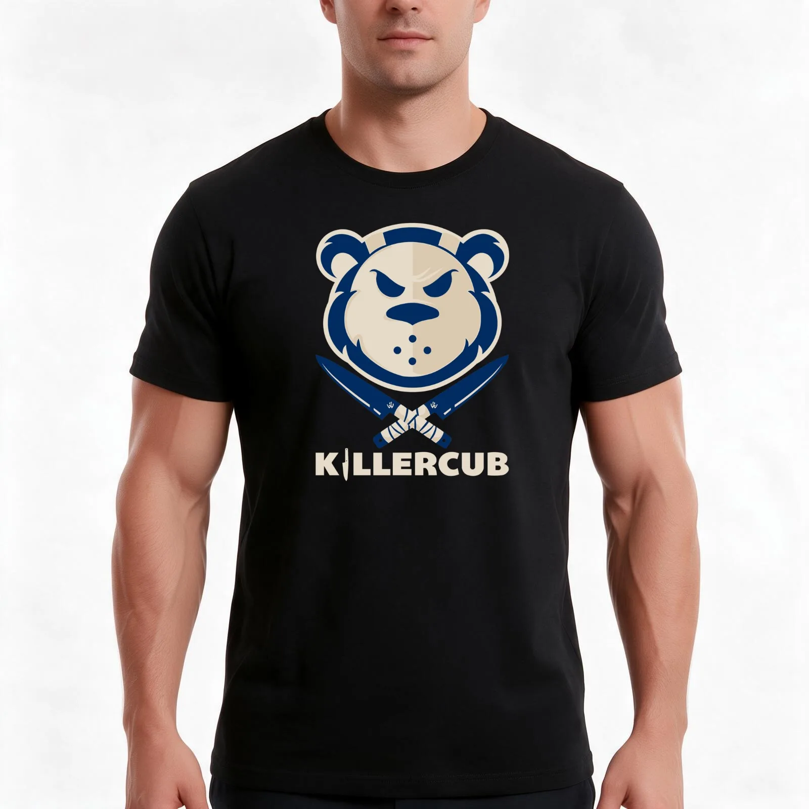 Cub Swanson KILLERCUB T-Shirt, Summer Casual Cotton Tee, Oversized Streetwear Tops, Vintage Graphic Print, Unisex Men Women