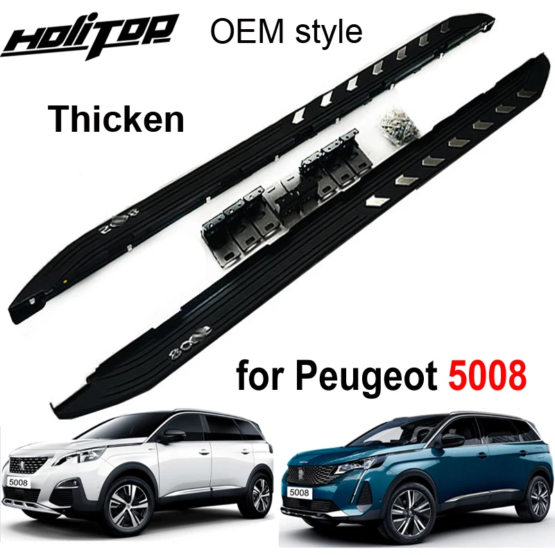 Luxuriös für Peugeot 5008 Seitenschritt Nerf Bar Trittbrett 2018 2019 2020 2021 2022 2023 2024, ISO9001 Qualität, Originalstil