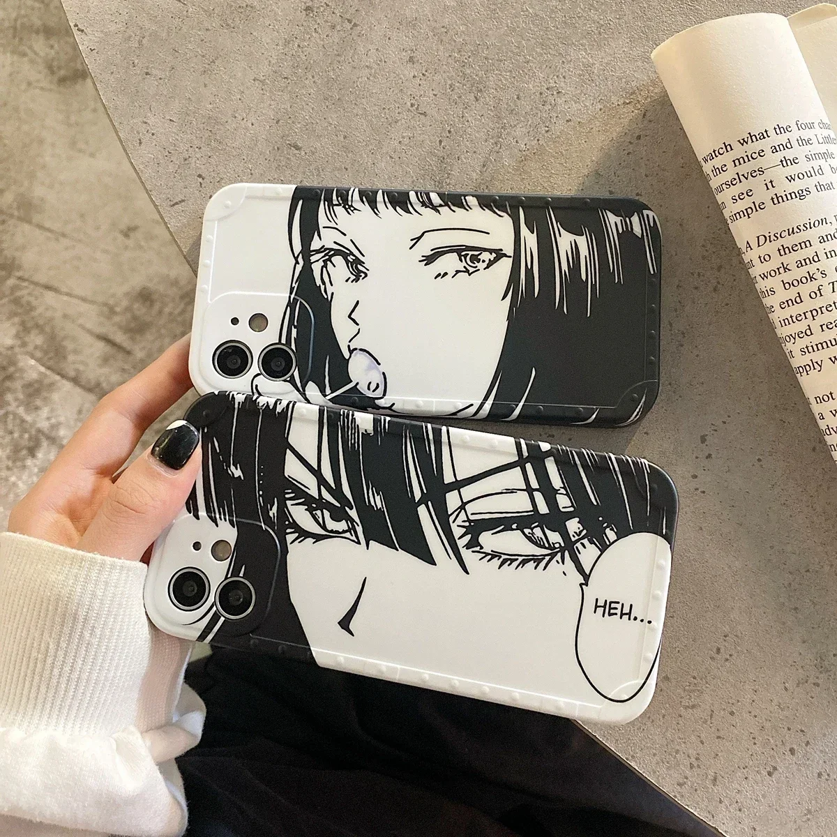 Horror Anime Cartoon Girl Tomie Kawakami Matte Soft Cover Case For iPhone 15 14 13 12 11 Pro Max TPU Shockproof Phone Case