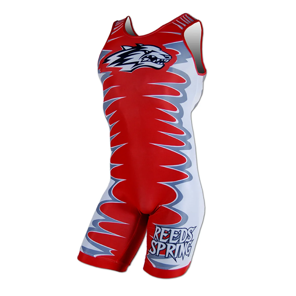 Jaguars Red Wrestling Singlets Tummy Control Wear GYM Sleeveless Triathlon PowerLifting Clothing Swimming Running Skinsuit