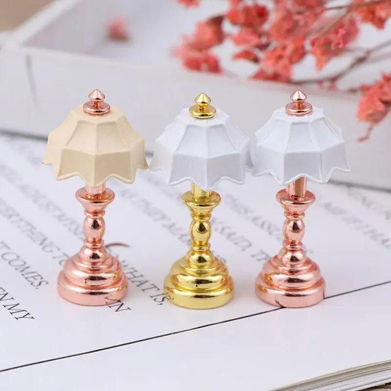 1:12 Dollhouse Children Baby Gift Toy Mini Furniture Miniature Desk Table Lamp Dollhouse Miniatures Accessories