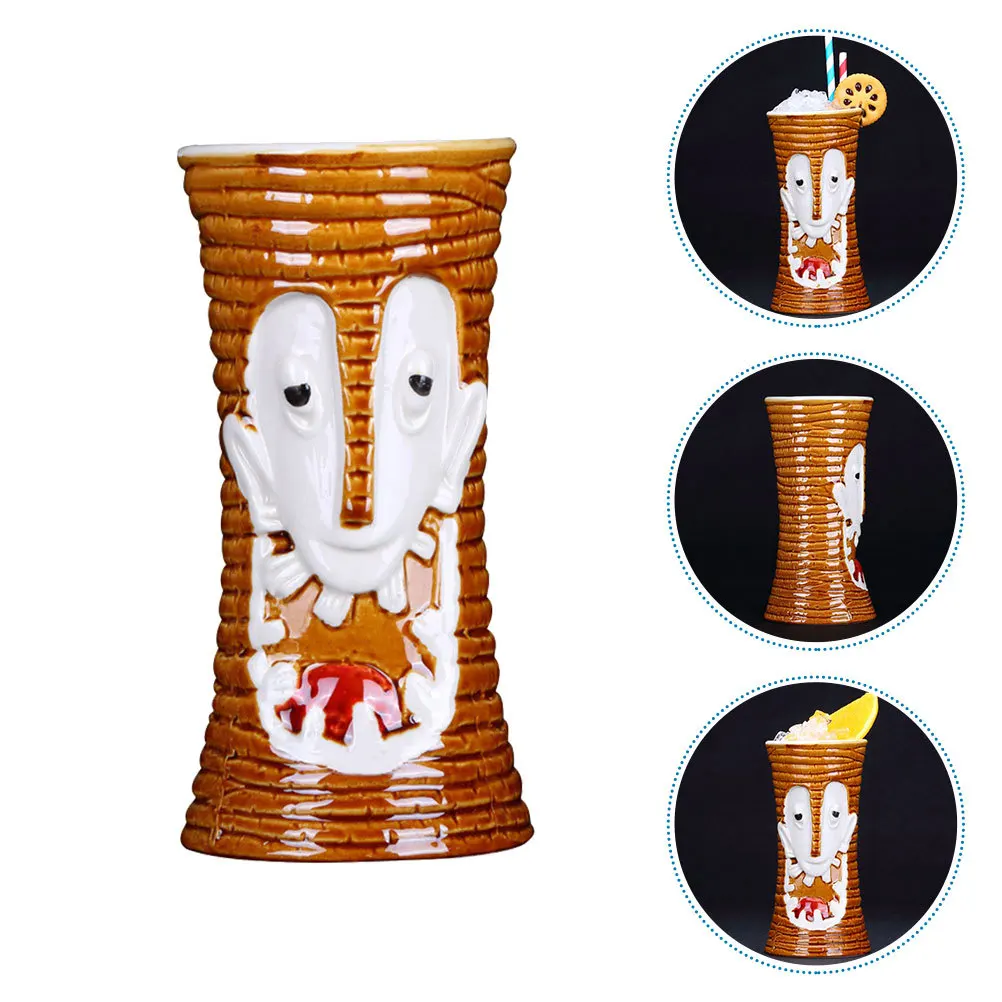 

1Pcs Tiki Style Creative Ceramic Cocktail Cup Drinking Cup for Home Restaurant Bar Party Cocktail Container