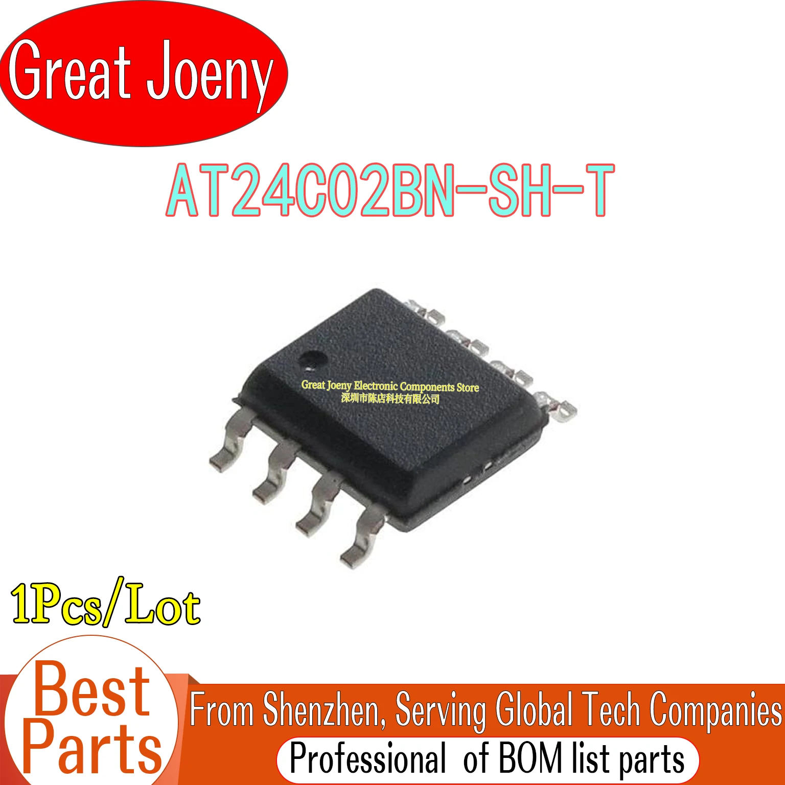 

24C02N AT24C02BN AT24C02BN-SH-T AT24C02 IC Chipset SOP-8