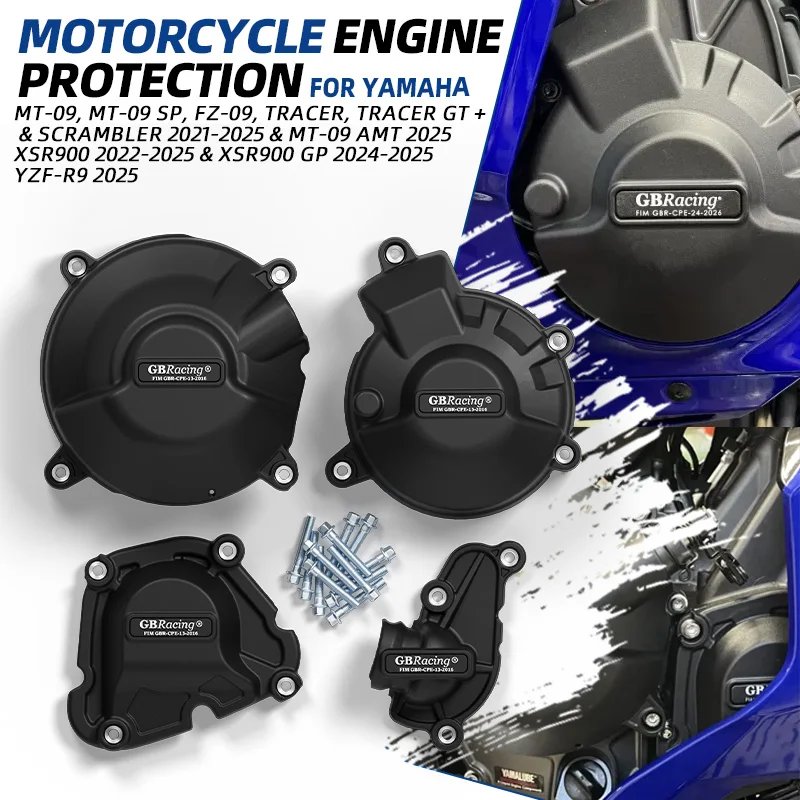 

GBRacing Высокопроизводительный комплект крышки двигателя для YAMAHA MT-09 ATM 2025 YZF-R9 FZ-09 Tracer GT Scrambler 2021-2025 XSR900 2022-2025