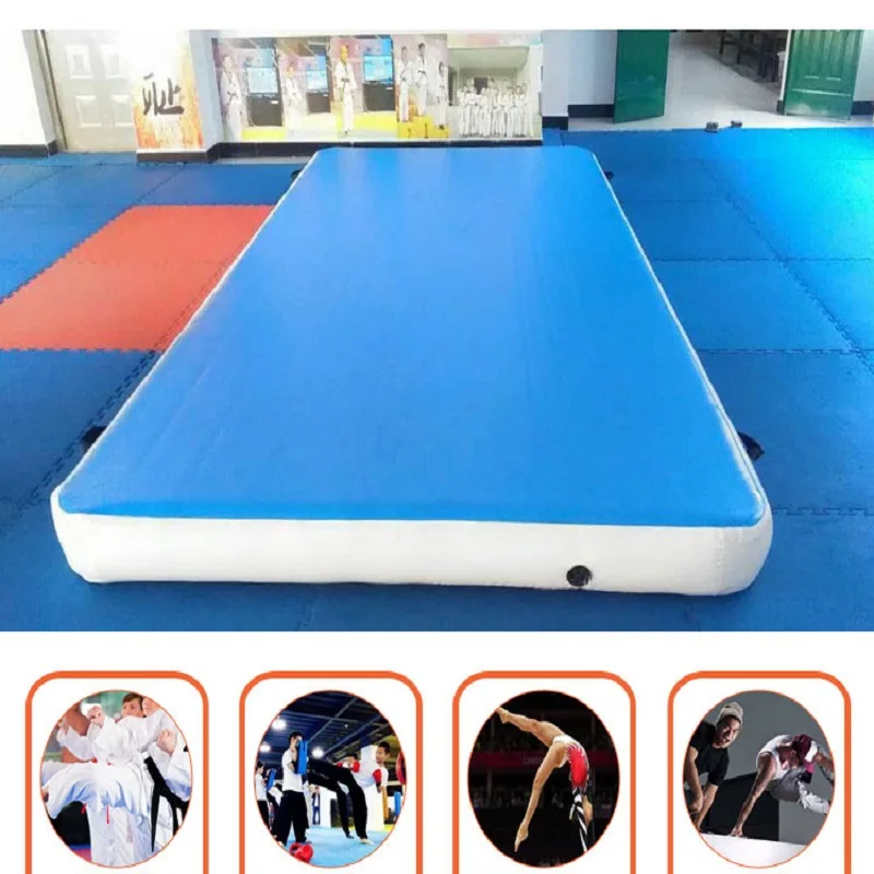 Taekwondo High Blue Suface Black Side Acrobatics tappetino per arti marziali gonfiabile Air Track