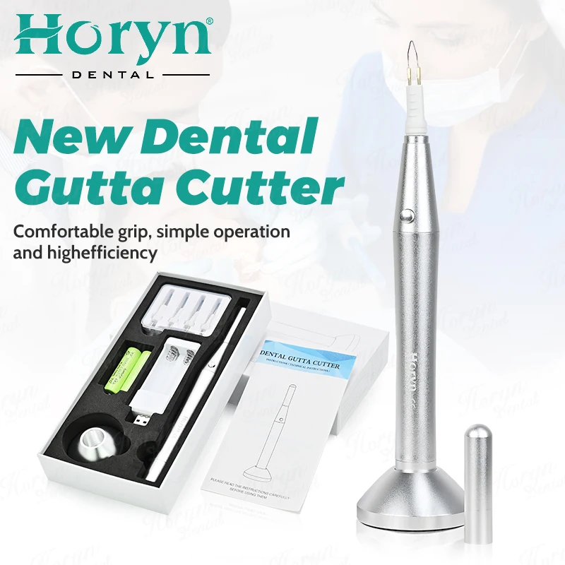 den tal Endo Gutta Percha Cutter with 8 Tips 2 AA Batteries Tooth Gum Cutter Endo Therapy Equipment