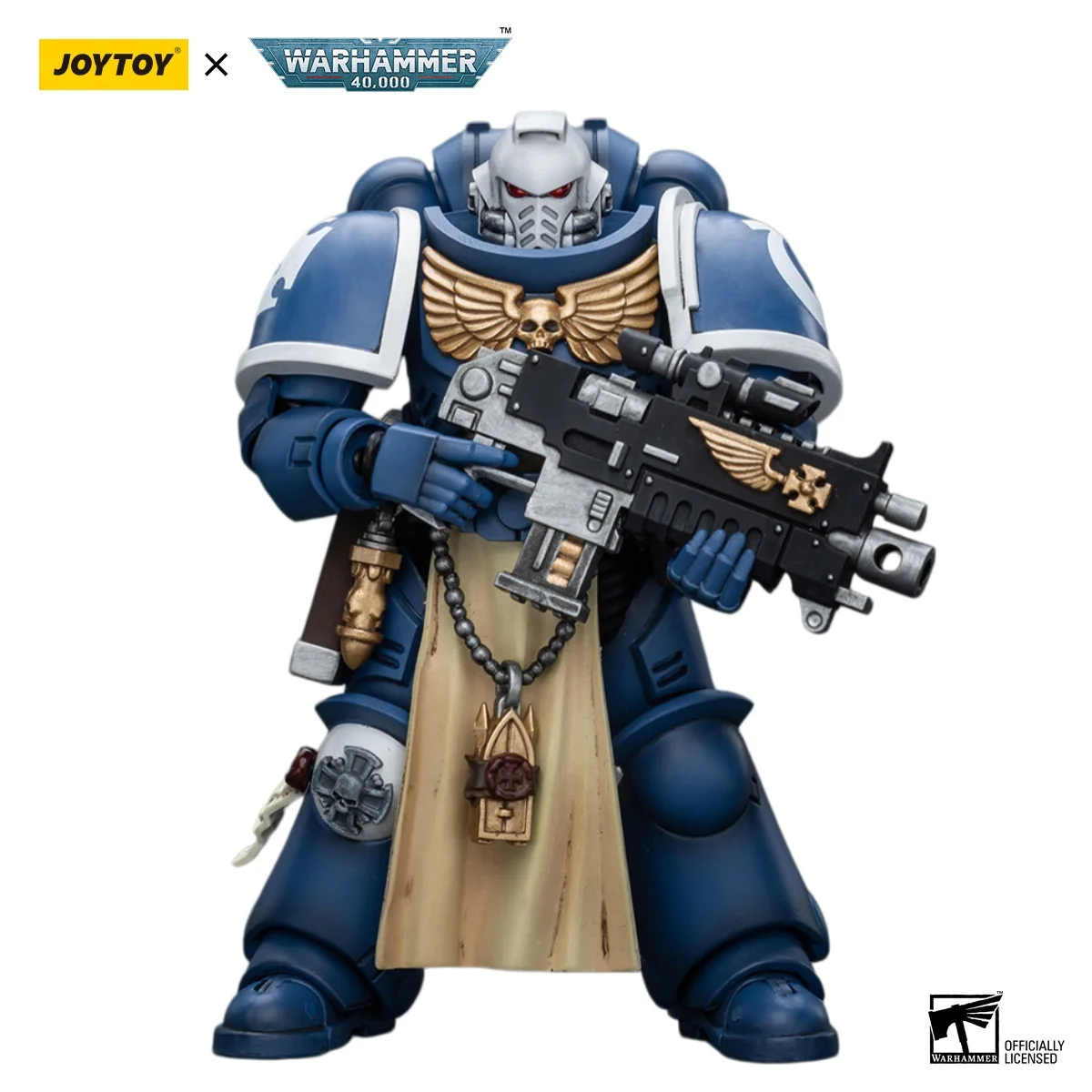 

JOYTOY Warhammer 40000/40k Ultramarines Sternguard Veteran with Bolt Rifle Action Figure Doll Decoration Gift Collection Model