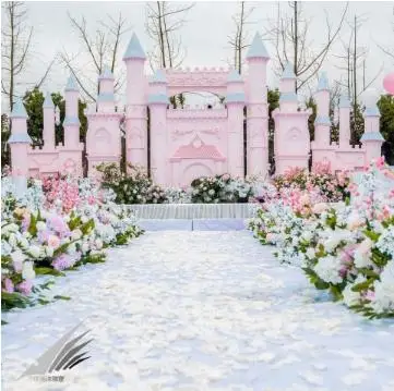 castle backdrop foam sculpture party castle backdrop wedding stage background decoration