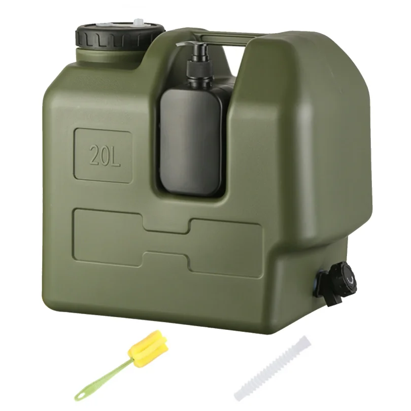 15/20L Water Bucket Large Capacity Portable Camp Water Bag with Detachable Faucet No Leakage for Camping Fishing Picnic Hiking