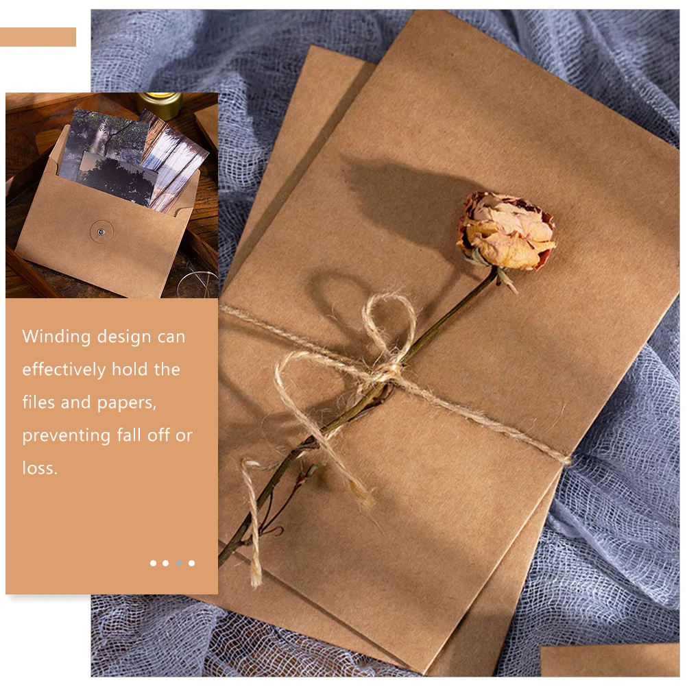 

30 Pcs Card Envelopes Vintage Pocket Craft Paper Letter Supplies Multifunction Small Brown