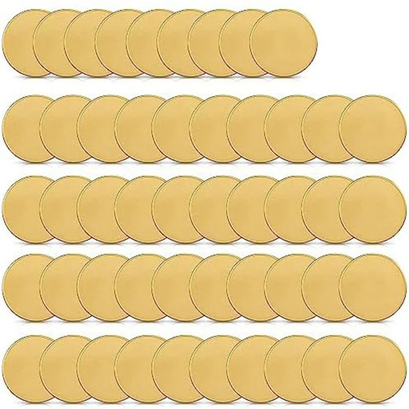 

50Pcs Blank Challenge Coin, Engraving Blanks Coins, 40mm Diameter with Acrylic Protection Box