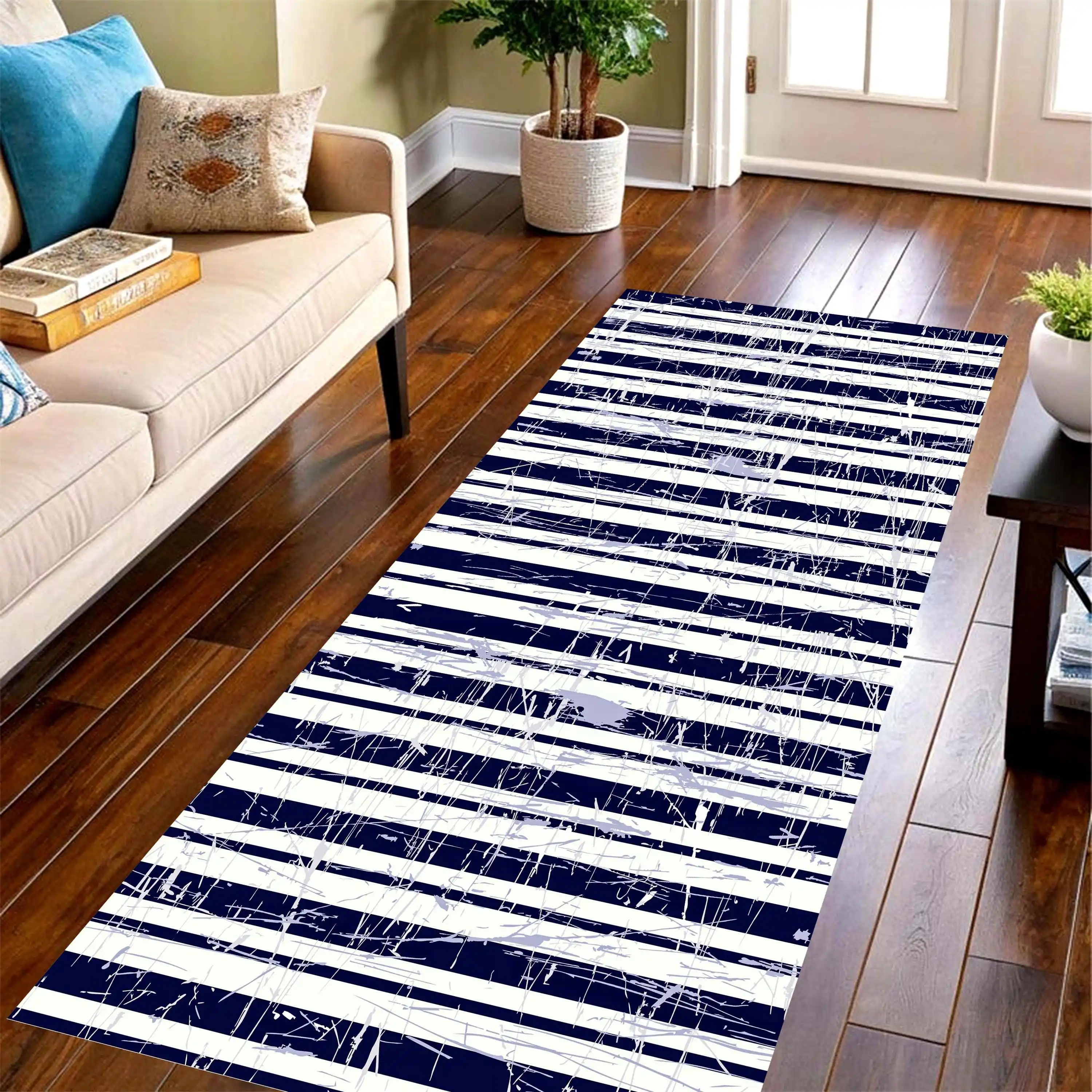 Navy Gradient Stripe Long Runn - Commercial Printing House ulasan dan harga