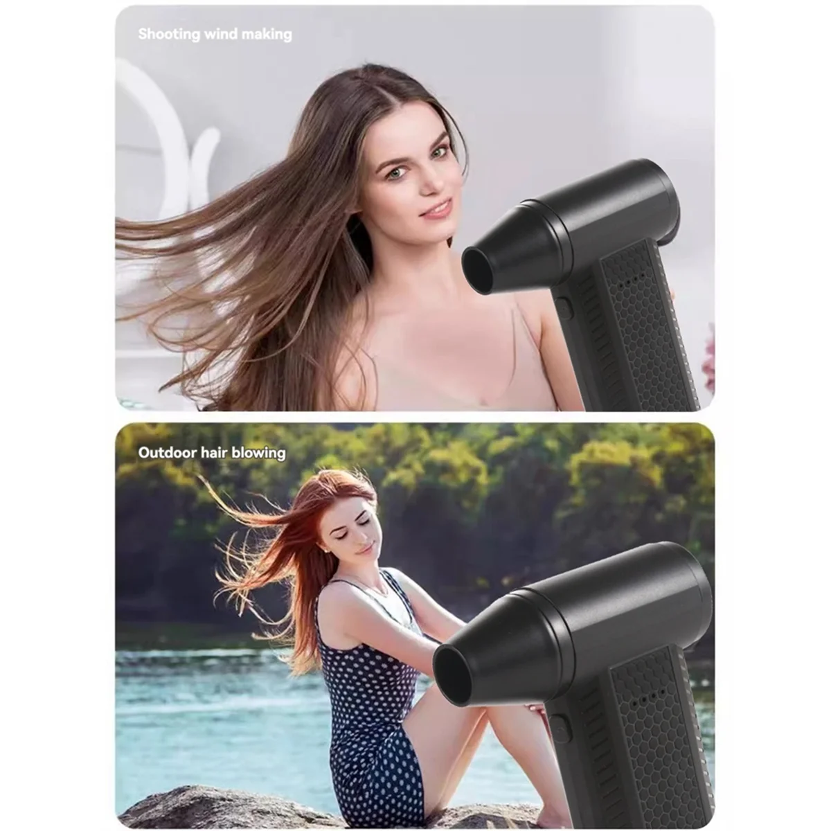 GOB-oMini Turbo Jet Fan Portable Handhold Air Duster 4 Levels Adjustable for Keyboard and Car Cleaning Hair Dry