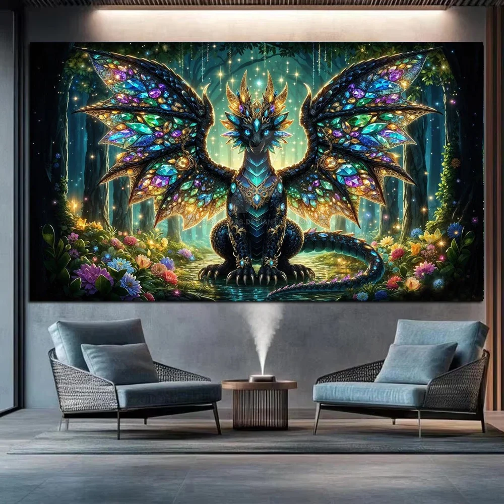 Vibrant Colors Dragon Phoenix Fox Cat DIY Diamond Painting Kits New 2026 Full Diamond Art Mosaic Embroidery Cross Stitch Kits