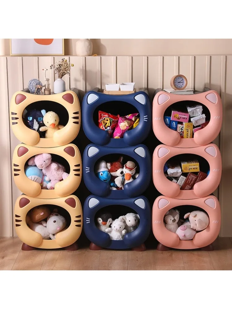 Dopamine Color Pet Bed, Multi-Functional Storage Bin for Cat & Dog Toys, Stackable Large Capacity Pet House