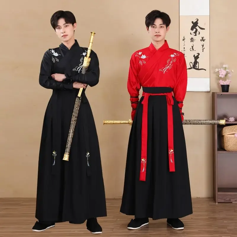 Ancient Hanfu Dress Set Men Women Chinese Traditional Swordsman Halloween Cosplay Ethnic Hanfu Outfit Han Dynasty Folk Dress - Image 6