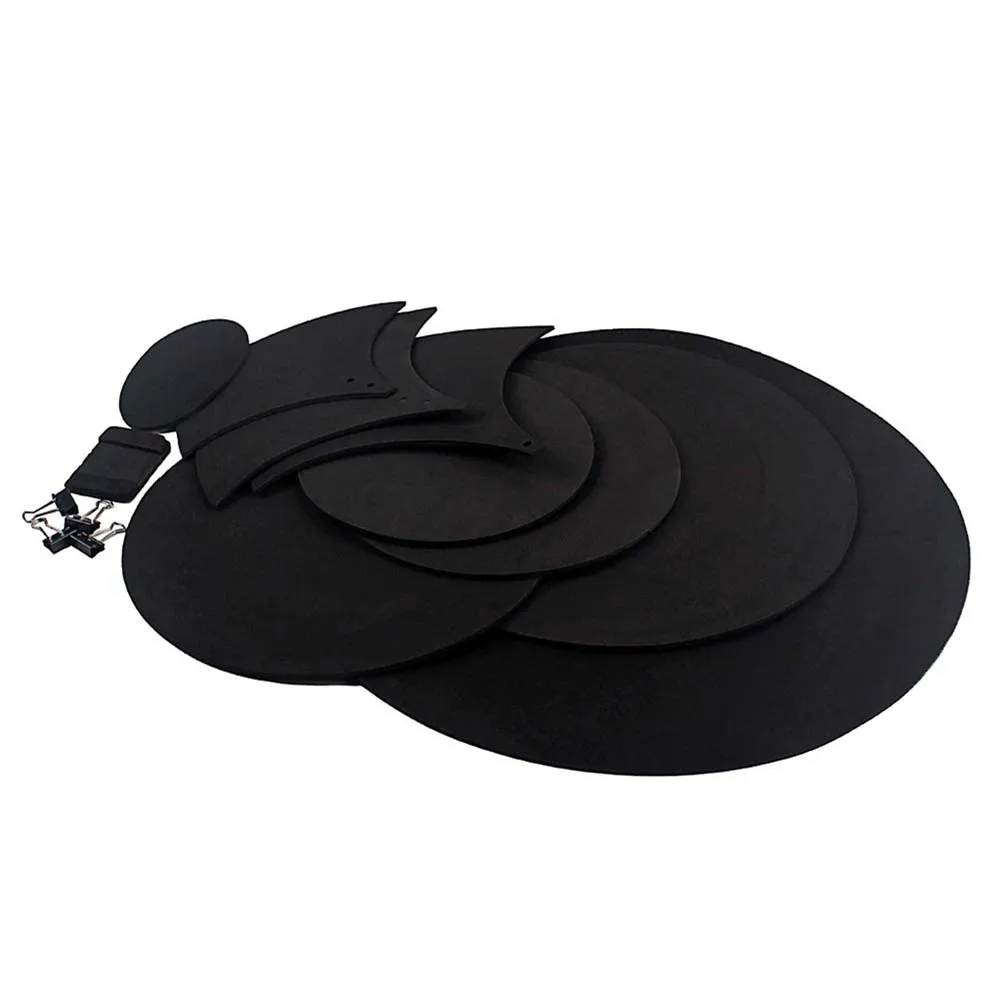 14Pcs Drum Mute Pads Sponge Silencer Drumming Practice Foam Pad Cymbal Mute Pad Belt Mat Musical Percussion Instruments Drum Pad