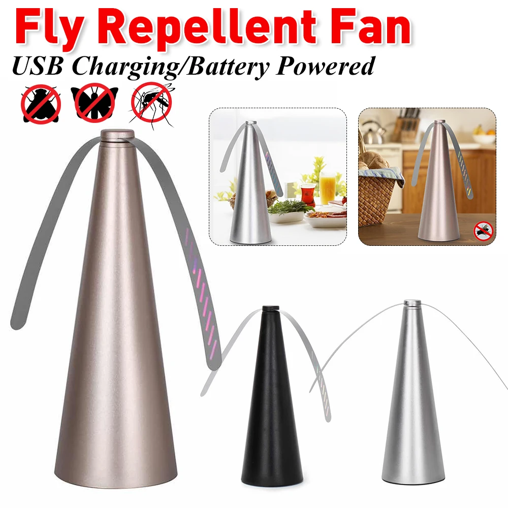 Fly Repellent Fan Kitchen Table Anti Mosquitos Repellent Fly Fan Battery Powered Pest Control Keep Flies Bug Away Table Fans