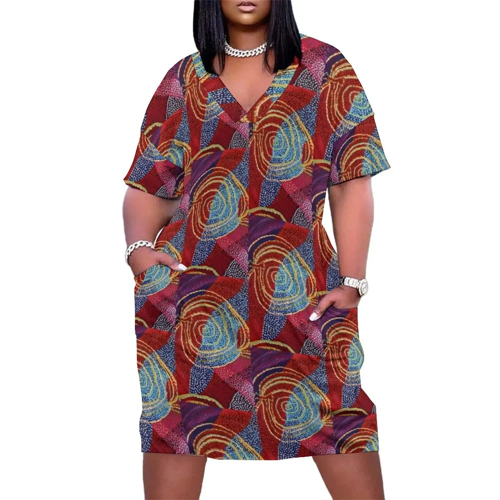 

fire free Loose Pocket Dress Elegant gowns Women's summer dresses elegant dress