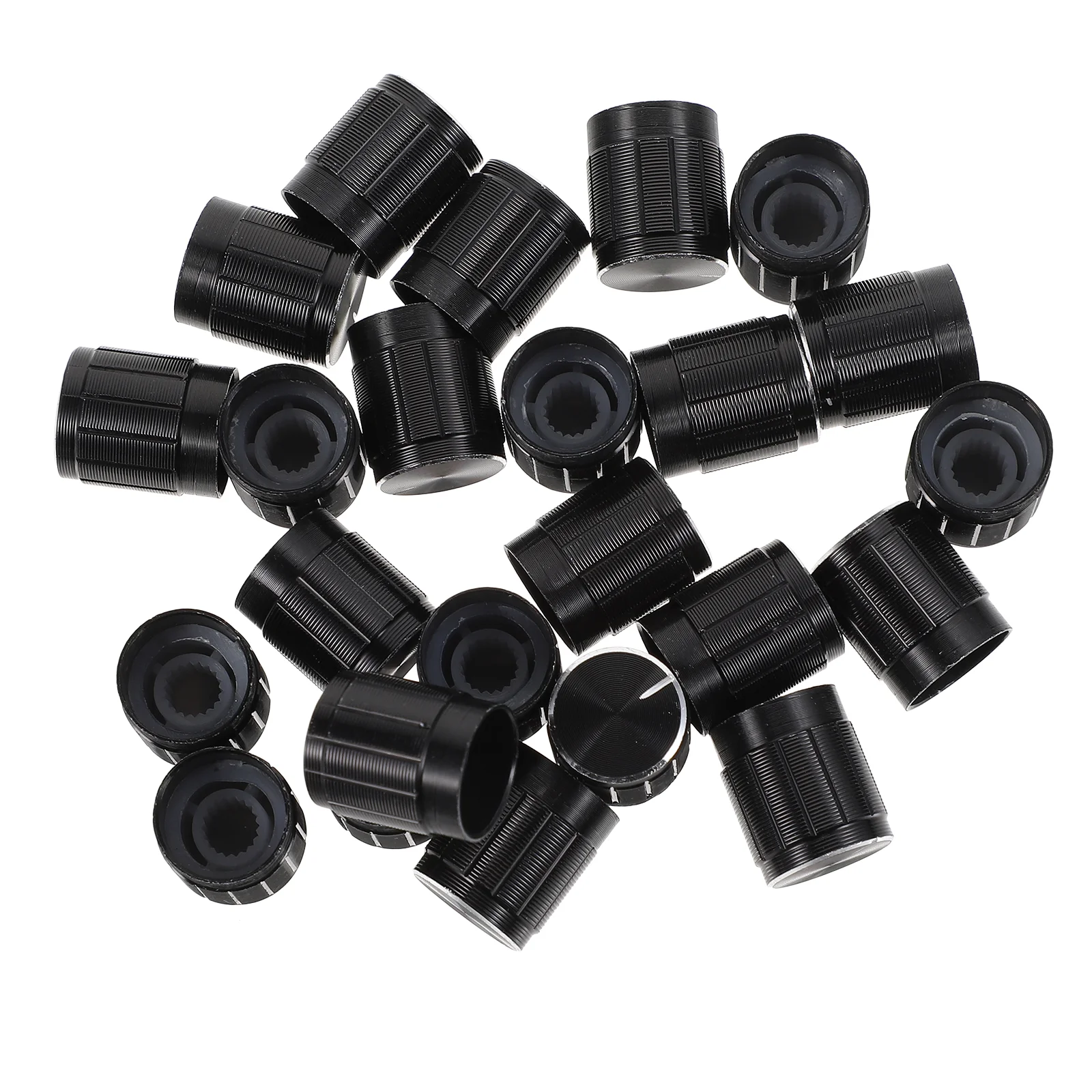 

24 Pcs Potentiometer Knob Rotary Control Turning Knobs Adjustable Durable Shaft Devices Aluminum Alloy